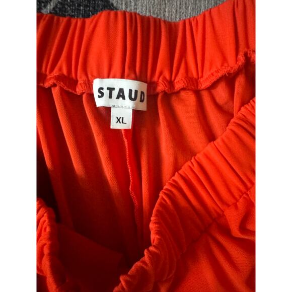STAUD Marza Pants in Cayenne Wide-Leg Pants Vibrant Orange Size XL - Picture 4 of 6